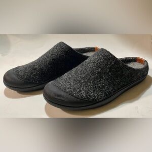 Huckberry Gray’s Black Wool Mule Slip-On Loafers